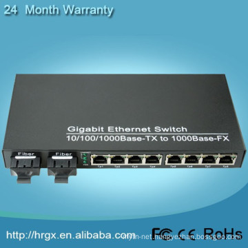 2Fiber and 8RJ45. 2 Fiber Ports and 8 RJ45 Ports Unmanaged Fiber Switch